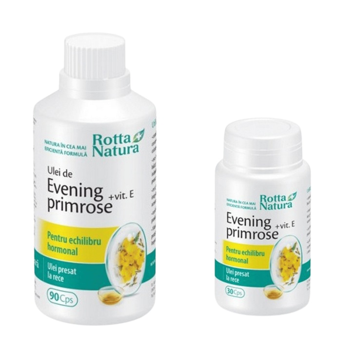 Pachet Evening Primrose + Vitamina E, 90 + 30 capsule