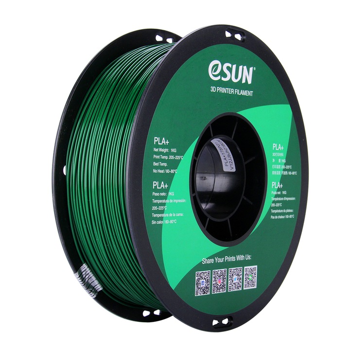Filament eSUN PLA+ Verde Inchis 1.75 mm 1Kg