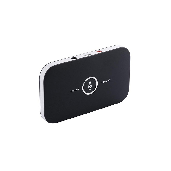 Transmitator si receptor Audio Bluetooth 5.0, acumulator incorporat, Negru
