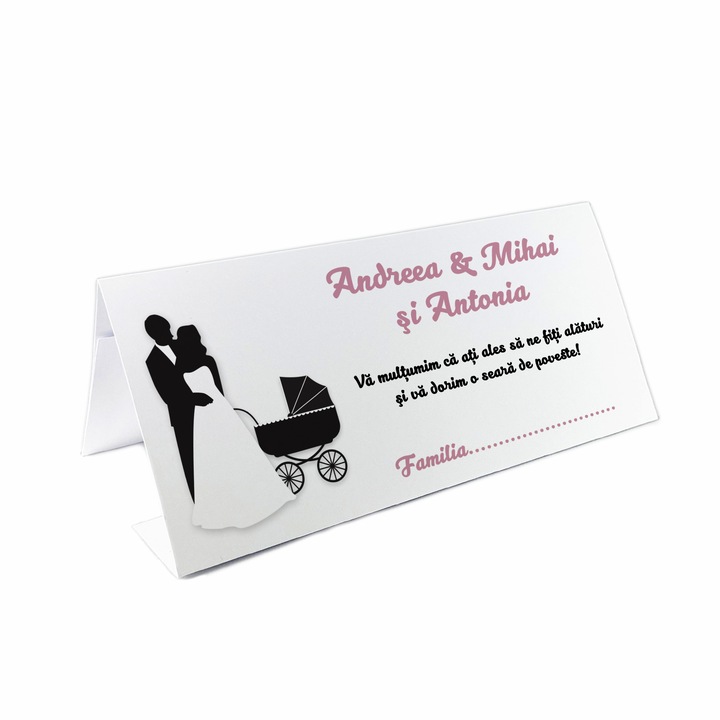 Set 10 bucati, Plic de Bani Botez Cununie si Botez, Carton Alb, Personalizate si Asamblate, 21x10 cm