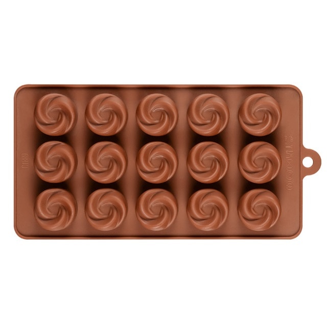 Bakerpan Silicone Chocolate Molds, Flower Silicone Mold for Ice Cubes, Candies