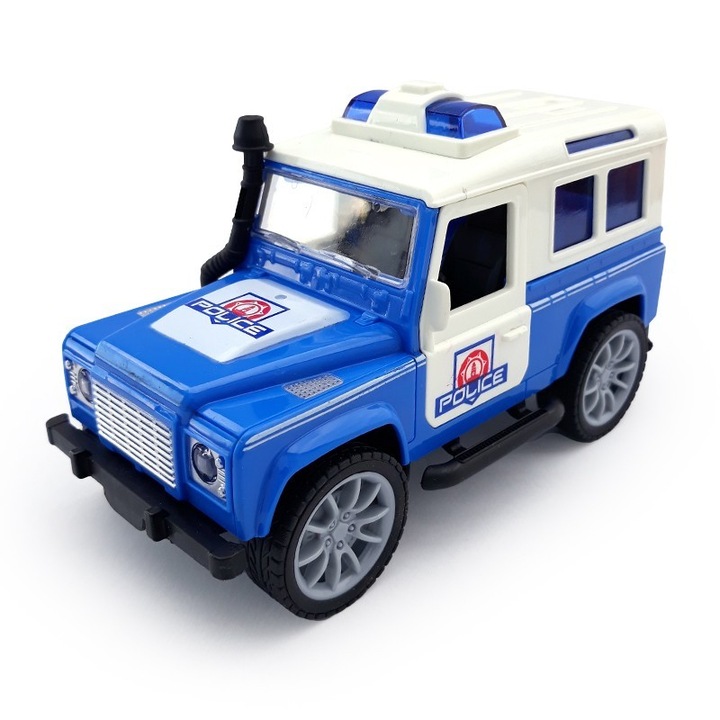 Masina 4x4 din plastic Politie, cu baterie, 22x14cm