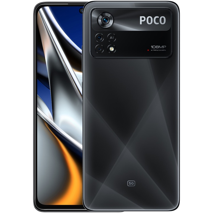 Poco X4 Pro mobiltelefon, Dual SIM, 128GB, 6GB RAM, 5G, Black Laser
