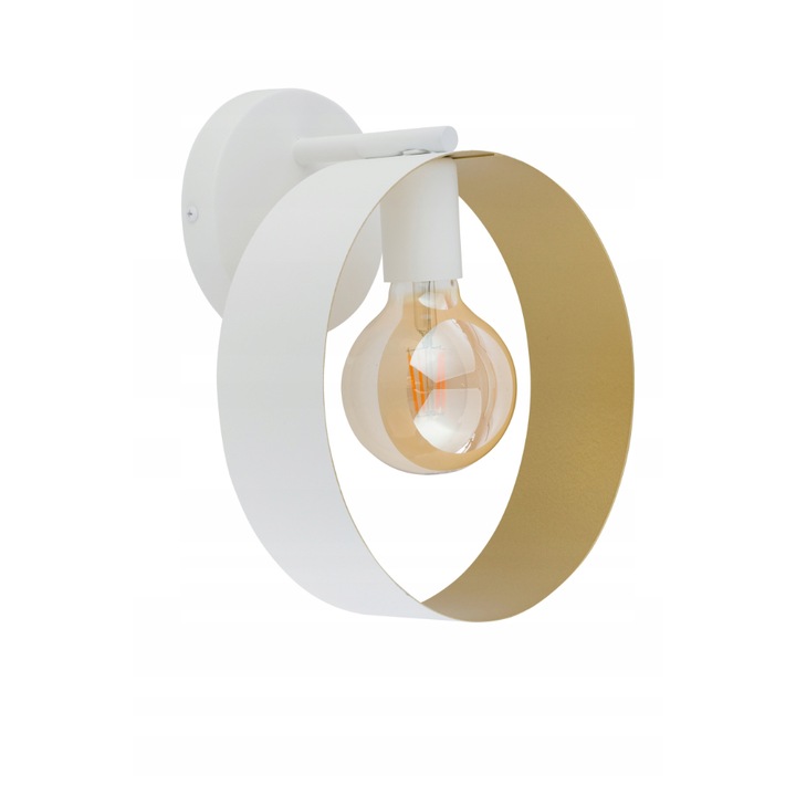 Полилей с 1 източник на светлина SIGMA, Стомана, Бял / Златист, E27, 29x2,5 см