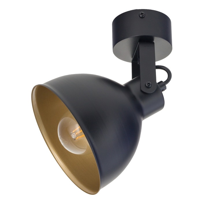 SIGMA Mars csillár 1 fényforrással, acél, fekete/arany, E27, 23x15 cm