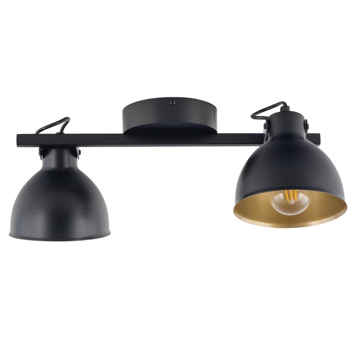 Полилей Mars с 2 източника на светлина, SIGMA, стомана, черно/злато, E27, 17x43 см