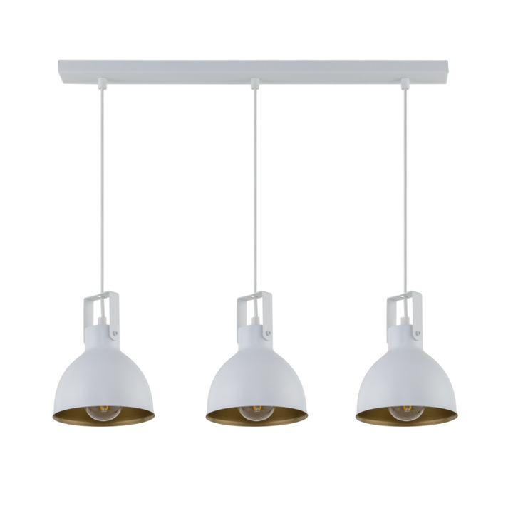 Полилей Mars с 3 източника на светлина, SIGMA, стомана, бяло/злато, E27, 65x60 см