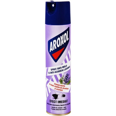 Set Spray Aroxol Antimolii & Antiacarieni Lavanda, 4 Bucati x 250 ml