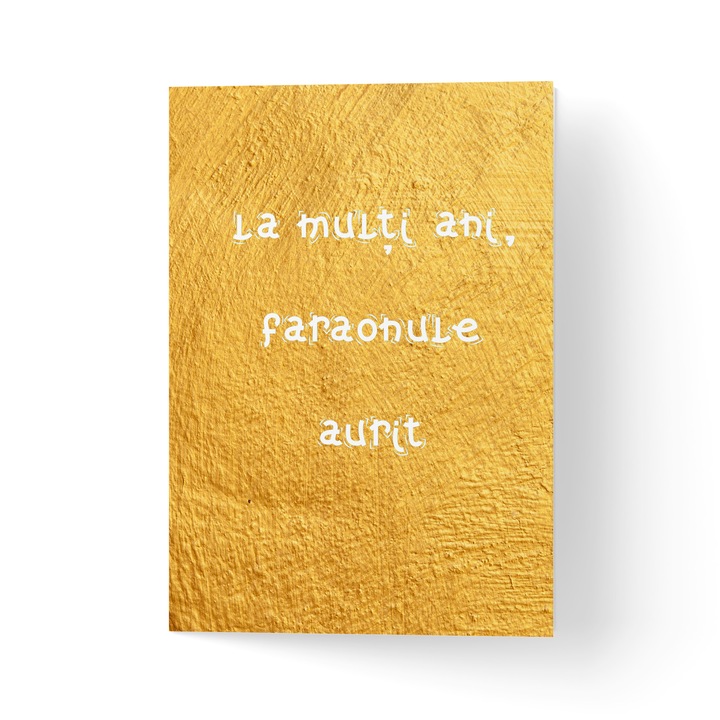 Üdvözlőlap borítékkal, prémium texturált papír - Golden Pharaoh