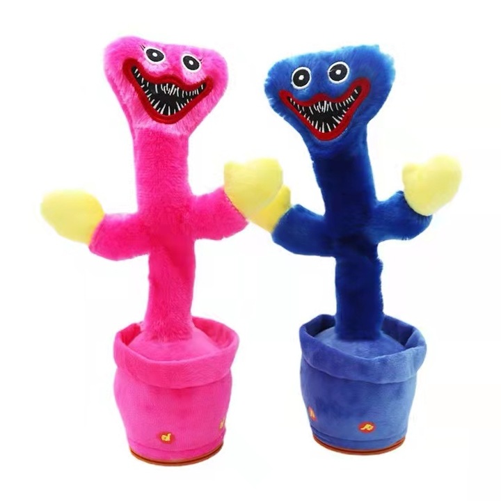 Nevermore interaktív táncoló játék készlet, 2 db, Kissy Missy és Huggy Wuggy, énekel, beszél és rögzít, magasság 32 cm, kék/rózsaszín