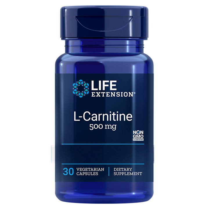 Хранителна добавка, Life ExtensionL, карнитин 500 mg, 30 капсули