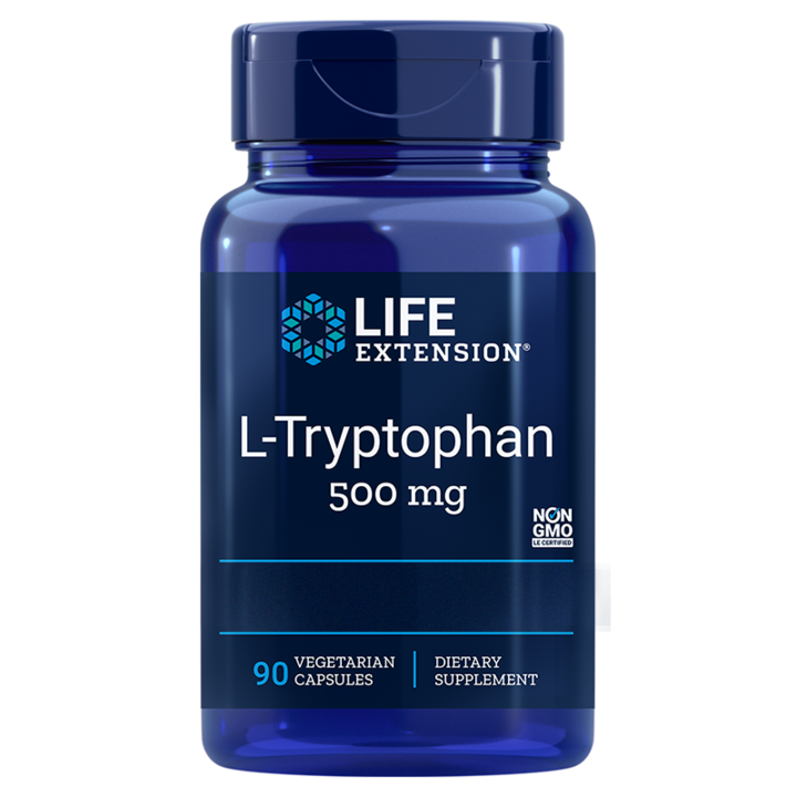 Supliment Alimentar, Life Extension, L-Triptofan Capsule Pentru Femei, Suport Pentru Sistemul Nervos, Oral, Fara Omg, Vegetarian, 90 Capsule