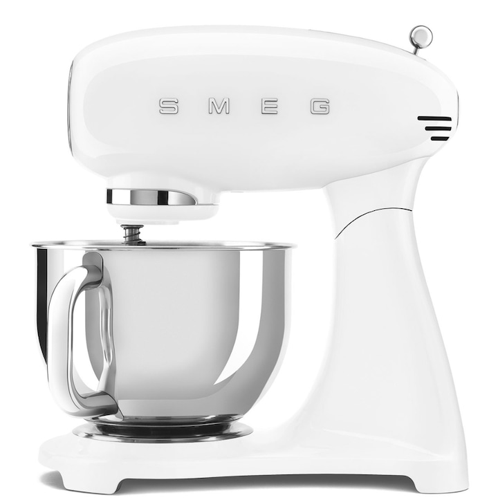 Планетарен миксер SMEG SMF03WHEU 50's Style, 4.8 л. купа, 800W, Бял
