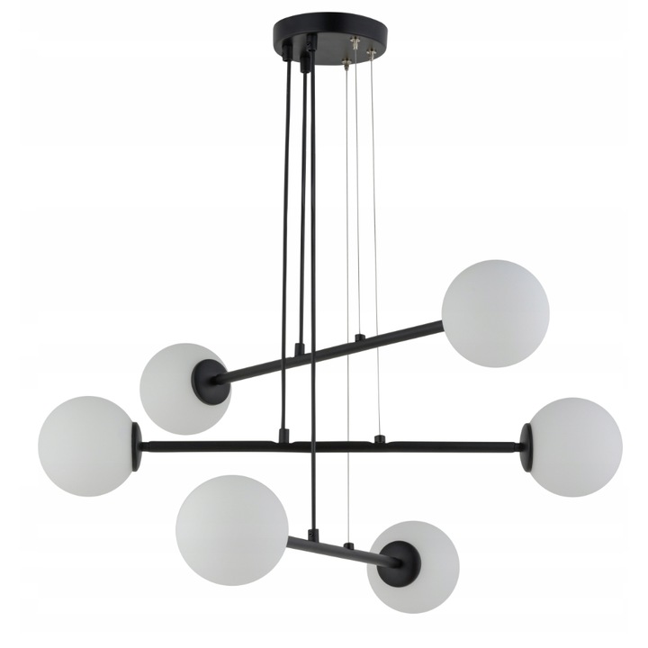 Полилей Balans с 6 източника на светлина, SIGMA, стомана, черно/бяло, G9, 60x69 см