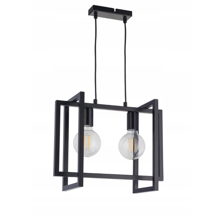 Полилей Eden с 2 източника на светлина, SIGMA, стомана, черен, E27, 80x41 см