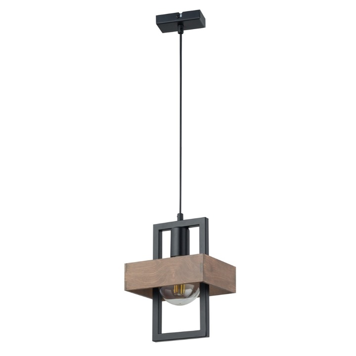 Полилей Robin с 1 източник на светлина, SIGMA, Стомана, Черен/Кафяв, E27, 80x19 см