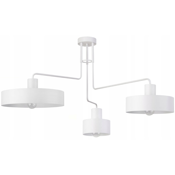 Полилей Vasco с 3 източника на светлина, SIGMA, стомана, бял, E27, 93x63 см