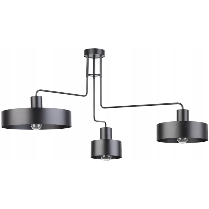 Полилей Vasco с 3 източника на светлина, SIGMA, стомана, черен, E27, 93x63 см