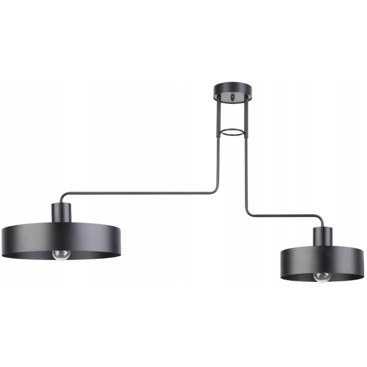 Полилей Vasco с 2 източника на светлина, SIGMA, стомана, черен, E27, 115x62 см