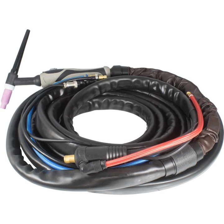 Pistolet de sudura TIG-WIG-AWI tip SR 18 Flexibil, 320A, TSB 35-50, 8m, protectie piele