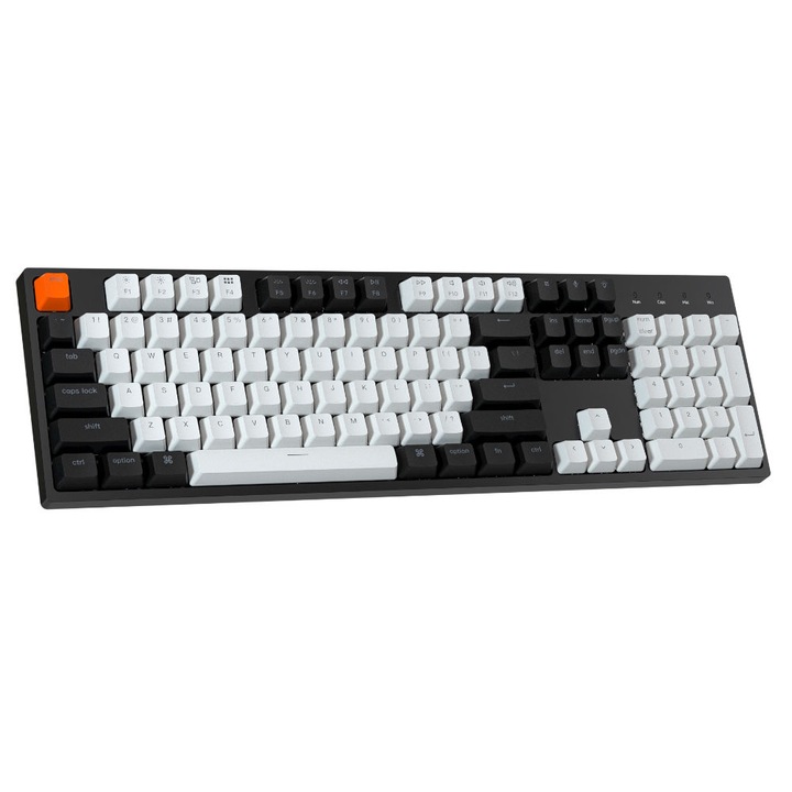 Tastatura mecanica gaming Keychron C2 Full-Size Gateron G Pro Brown Switch White LED ABS