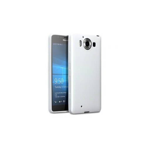 Carcasa Microsoft Lumia 950, Culoare Alba, Protectie Spate si Laterale, Ultraslim, Silicon