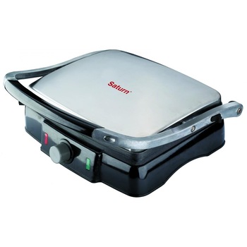 Sandwich-maker mare Saturn ST-EC1150 2000 W, negru, placi grill,capacitate 4 sandwich-uri Sandwich-maker mare Saturn ST-EC1150 2000 W, negru, placi grill,capacitate 4 sandwich-uri