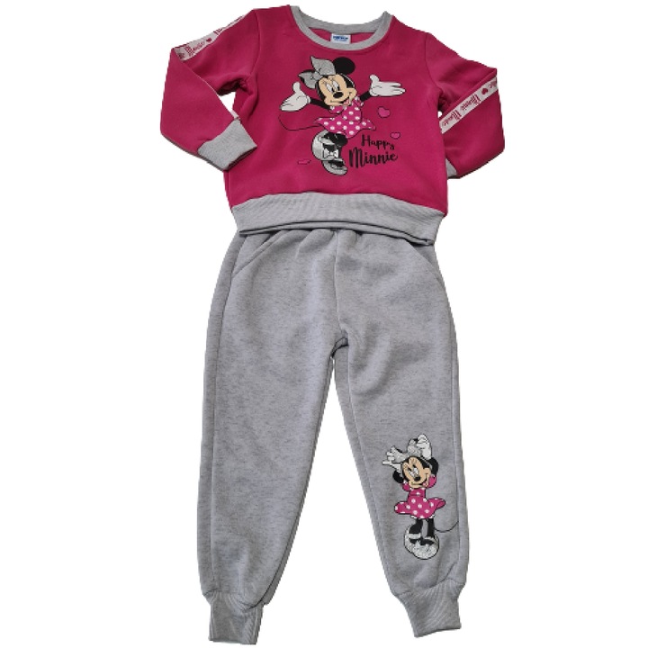 Trening fete, poliester, Minnie Mouse, Gri/Roz