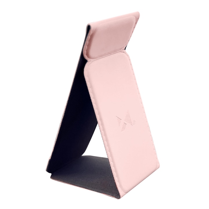 Suport de telefon, Wozinsky, WGS-01PW, Roz, Forma L, Montare cu adeziv pe carcasa