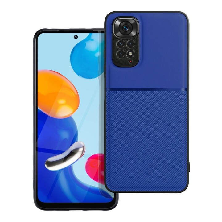 Xiaomi Redmi Note 11 Pro 4G / 5G (Globál) / Note 12 Pro 4G kompatibilis hátlap tok, telefon tok, stílusos, kék, Noble Case