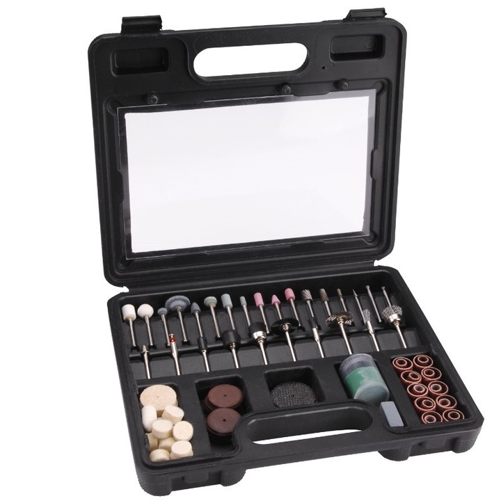 Set de 100 accesorii pentru polizor drept, Extol, 3,2 ax 3,2 mm