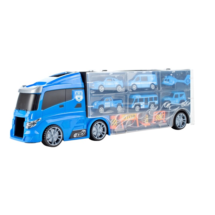 Camion de remorcare cu masini de politie Malplay