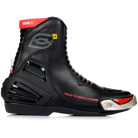 Cizme scurte motorsport, Ozone, Negru, 45