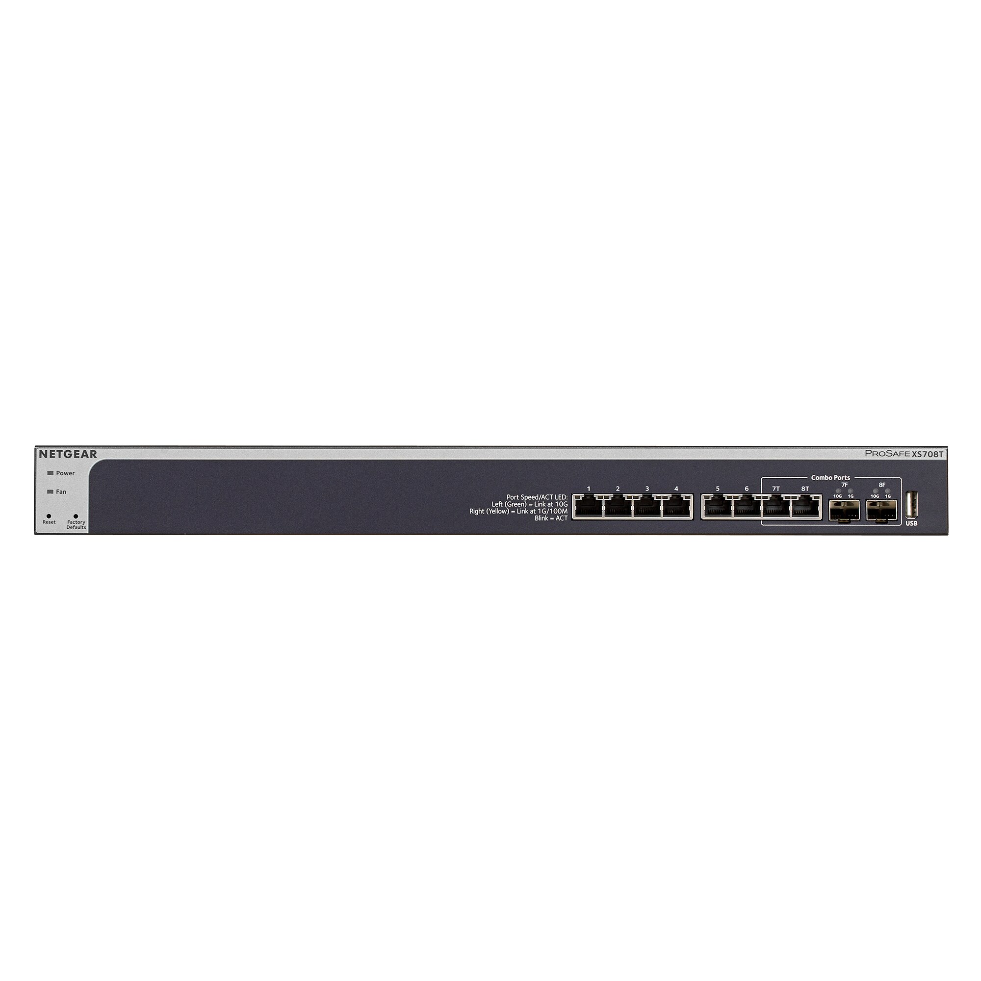 Switch NetGear ProSafe XS708T, 8 x 10GBase-T, SFP+