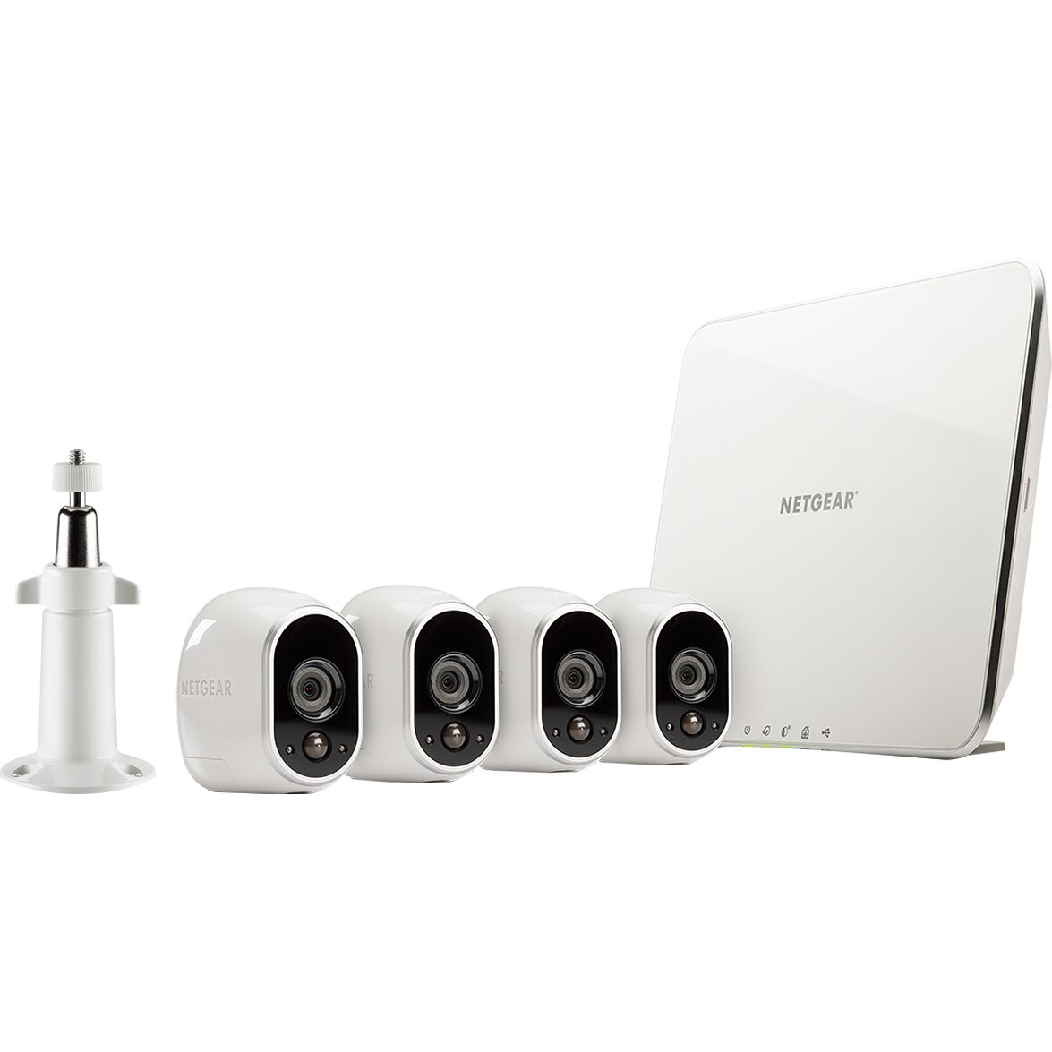 Kit supraveghere video Wireless Netgear ARLO VMS3430, HD, Smart Home Base, Interior/Exterior, Alb