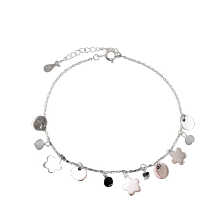 Bratara dama, din argint, cu accesorii diverse