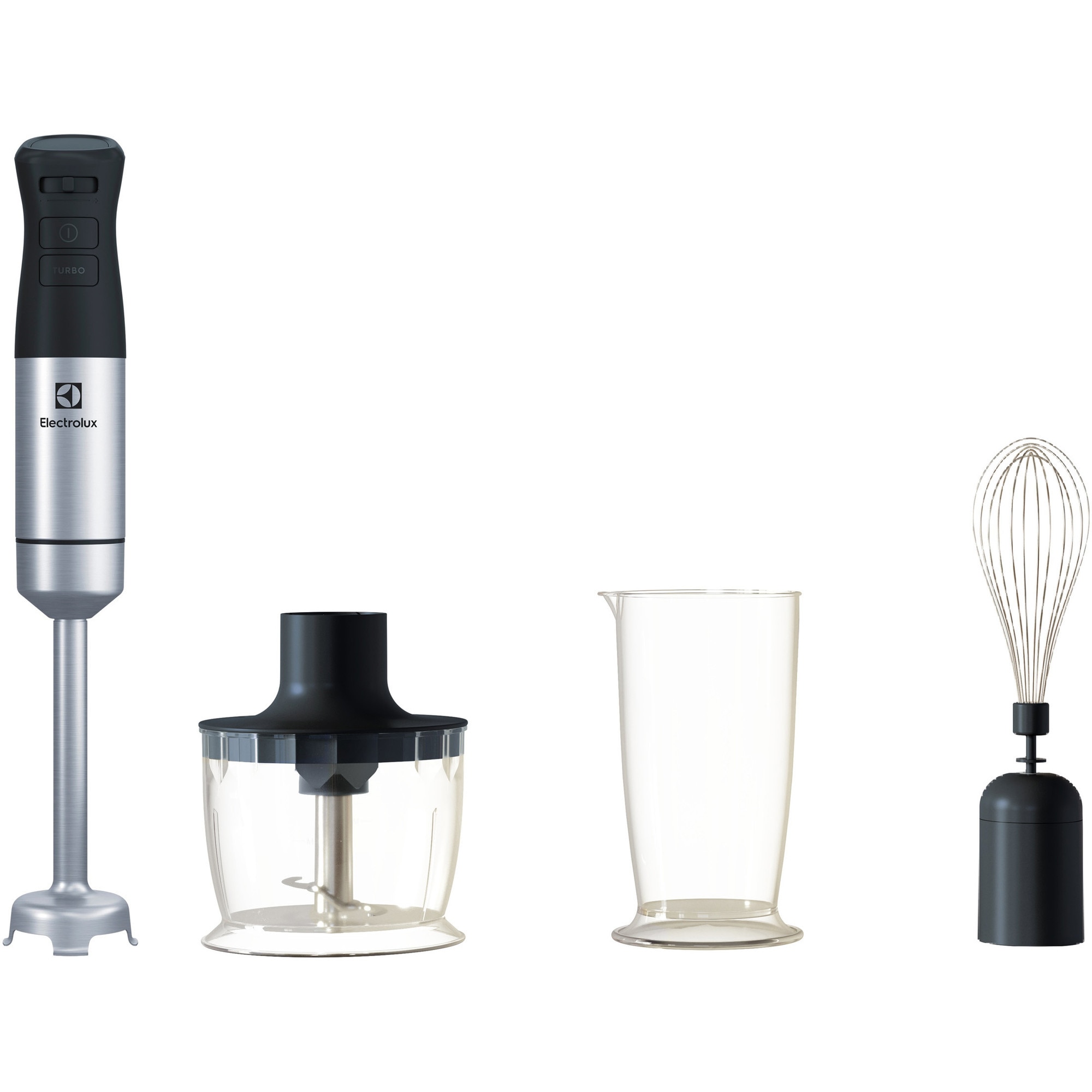 Mixer vertical Electrolux E5HB1-6SS, 1000 W, Viteza variabila + Turbo, Minitocator, Tel, Vas mixare, Negru / Inox