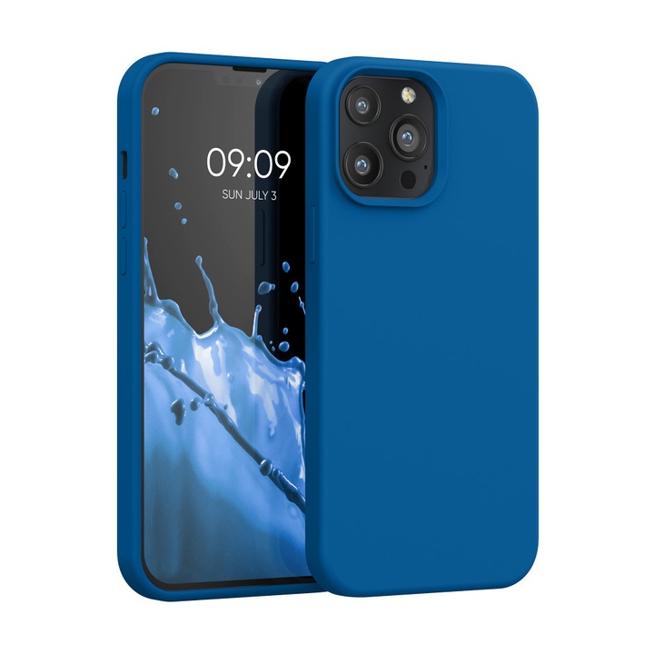 Husa pentru Apple iPhone 13 Pro Max, Silicon, Albastru, 55881.228, kwmobile