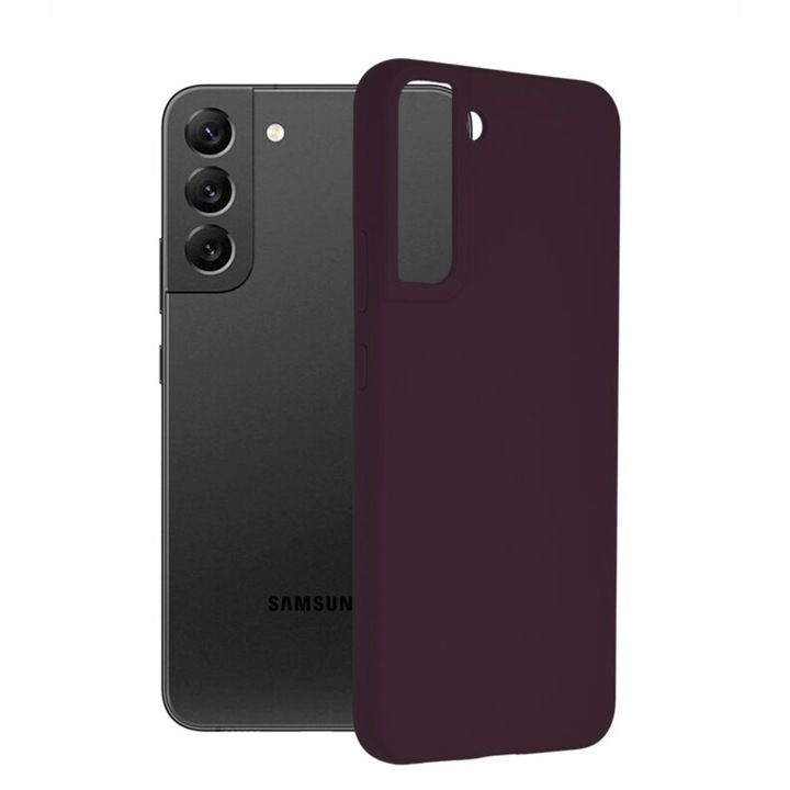 Защитен кейс съвместим с Samsung Galaxy S22 Plus 5G, силиконов бъмпер, Cherry