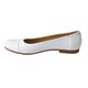 Balerini mireasa cu talpa joasa din piele naturala, Mateo Shoes, Alb