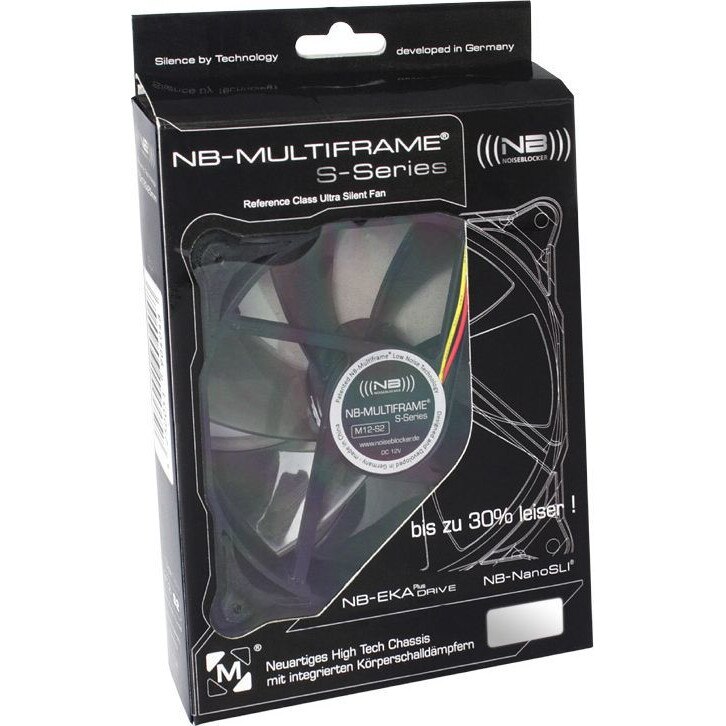 Noiseblocker Multiframe S-Series MF12-S2 – 120mm PC-Lüfter, Entkoppelte Silikon-Befestigung