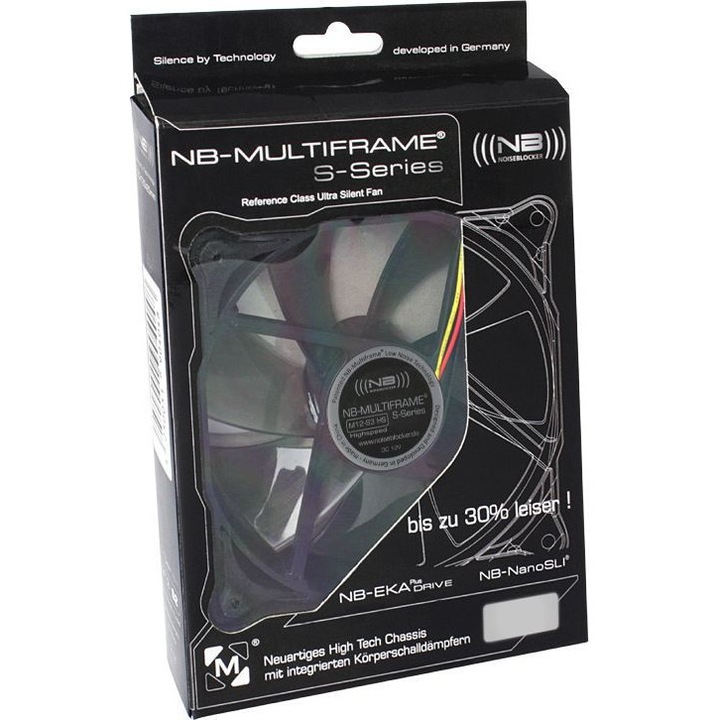 Ventilator PC Noiseblocker LM12S3, Multiframe M12-3, 120 mm