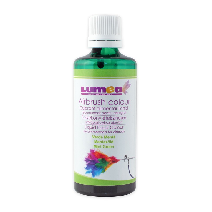 Vizes bázisú folyékony ételfesték Mint Green, 90ml - Airbrushhoz ajánlott - Lumea