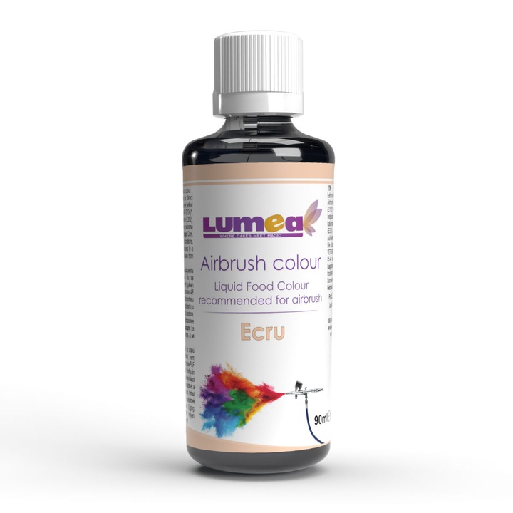 Colorant alimentar lichid pe baza de apa, ecru, 90ml - recomandat pentru Aerograf - Lumea