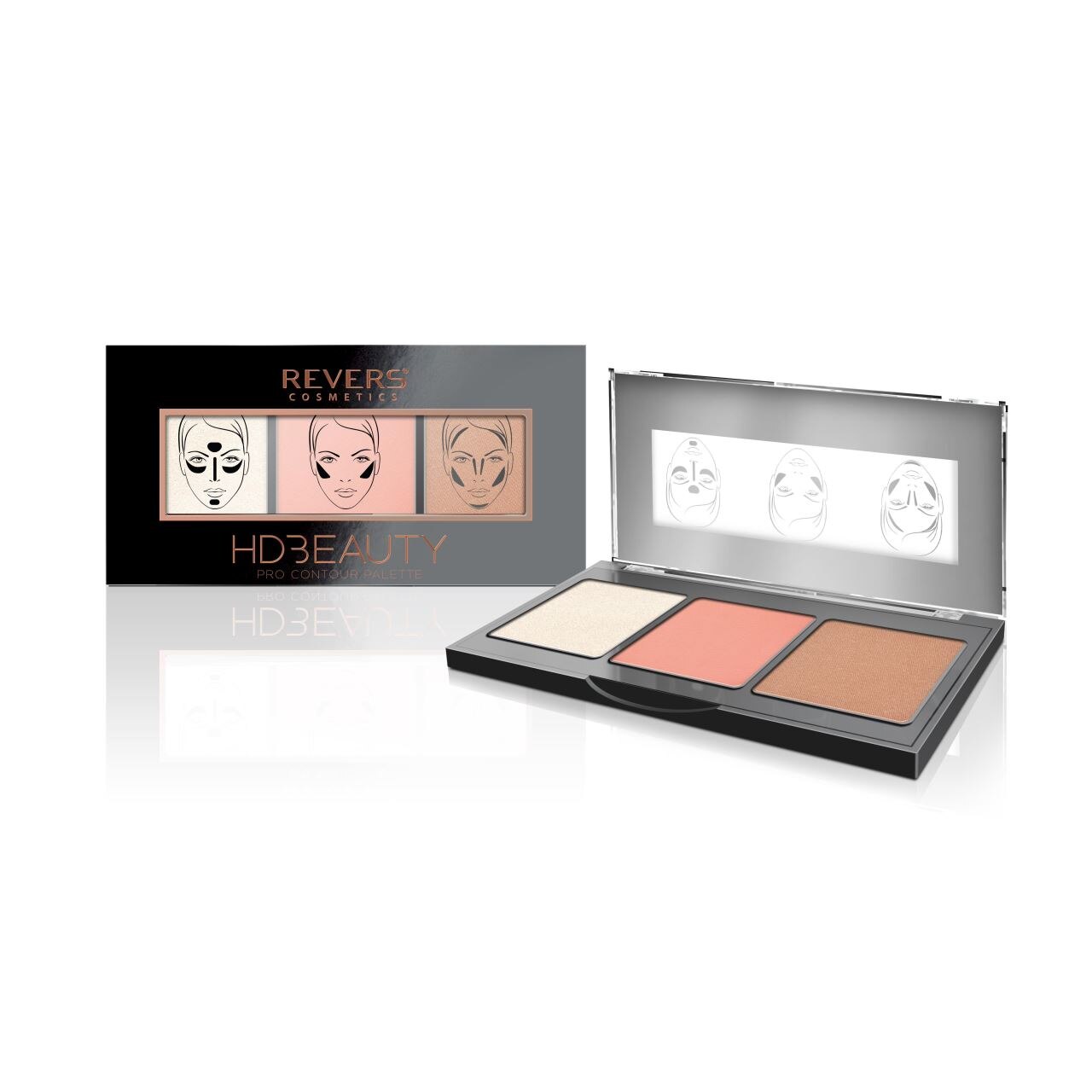 Paleta De Machiaj Pentru Contur Pro Contour Hd Beauty Revers Nr 03 125 G Emagro 7023