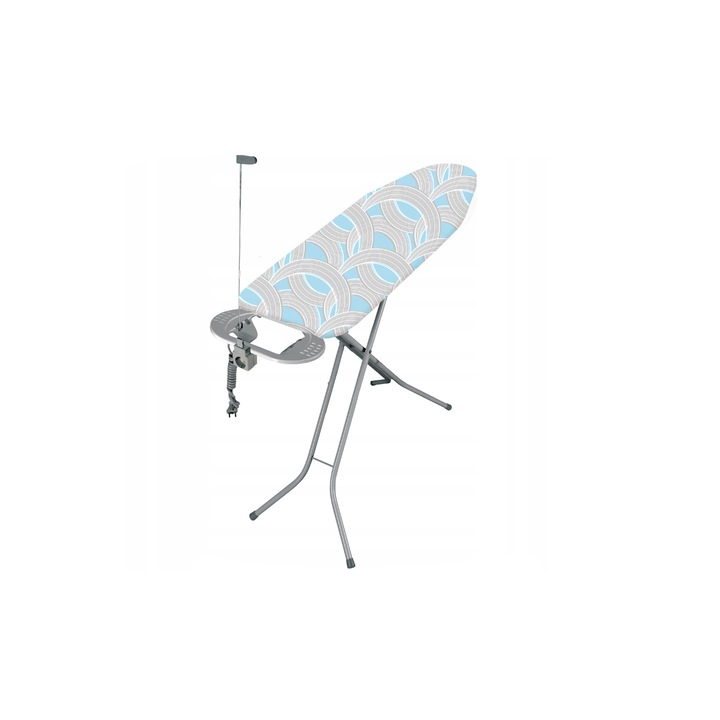 Masa de calcat 145 X 38 cm, suport pentru fierul de calcat, priza, Sepio