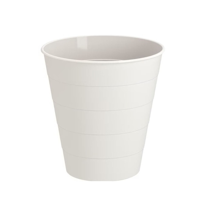 Cos de gunoi evo din plastic, 10l pentru birou, 28cm, alb