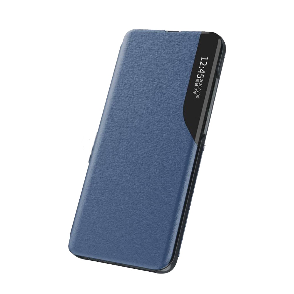 Husa Compatibil cu Telefon, Smart View G-Tech Compatibila cu Samsung Galaxy A13 4G, Piele Ecologica, Stand, Albastru