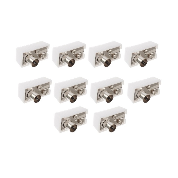 Set 10 mufa TV, 60 - 75 ohm, 90 grade, mama, ASTRO