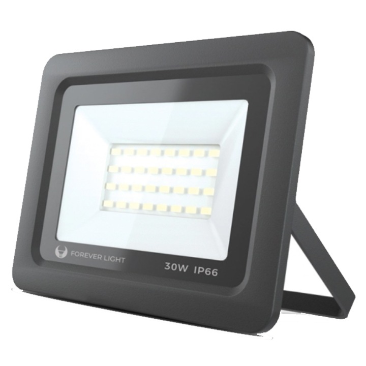 Прожектор LED Forever Light PROXIM II, 30W (150W), 2400 лумена, Студена бяла светлина (6000K), IP66, Алуминий/Стъкло, Енергиен клас G